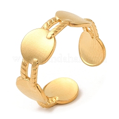 Anillo de puño abierto de acero inoxidable 304&nbsp;RJEW-K248-09G