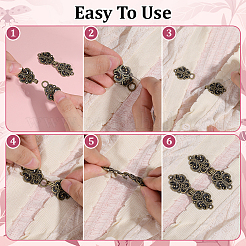 12 paire de boucles vintage en alliage pour vêtements et sacs&nbsp;FIND-PH0038-72AB
