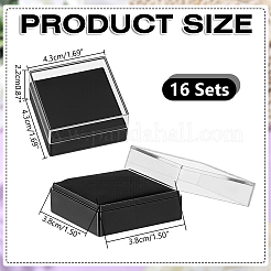 Transparente Aufbewahrungsboxen aus Kunststoff für lose Diamanten&nbsp;CON-WH0083-018A
