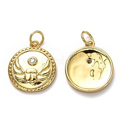Pendentifs en laiton zircon cubique transparent&nbsp;KK-B028-06G
