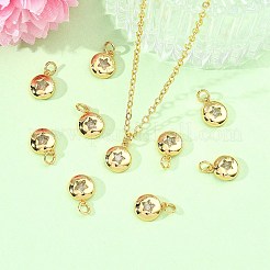 Messing klare Zirkonia Charms&nbsp;XGRQ3P594-593G