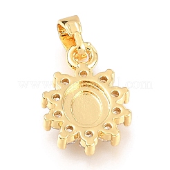 Pendenti in zirconi cubici trasparenti in micro pavè di ottone&nbsp;ZIRC-Z016-08G