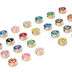 104pcs 26 Farben Legierungs-Emaille-Perlen&nbsp;ENAM-YW0001-75