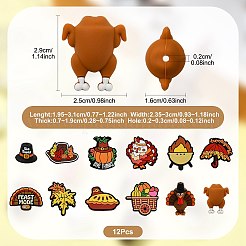 12 Stück Silikonperlen für Thanksgiving in 12 verschiedenen Ausführungen&nbsp;SIL-FS0001-37