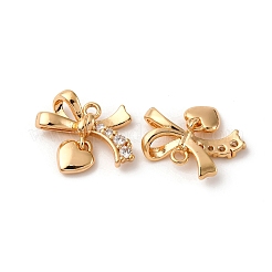 Pendentifs avec zircon cubiques à micro-pavés en laiton&nbsp;KK-Z112-11G