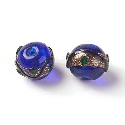 Handgefertigte Millefiori / Gold-Sand-Bunte Malerei-Perlen&nbsp;LAMP-XCP0001-04