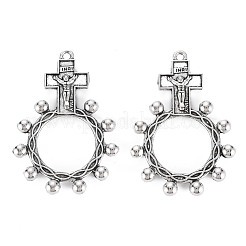 Pendentifs en alliage de style tibétain&nbsp;X-TIBEP-4331-AS-RS