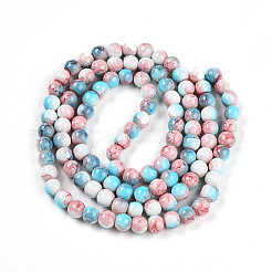 Chapelet de perles en verre baking paint&nbsp;DGLA-N003-8mm-C03