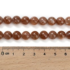 Natürliche sunstone Perlen Stränge&nbsp;G-L631-A04-8mm
