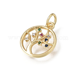 Messing Mikropflaster bunte Zirkonia Charms&nbsp;CU-L001-12G-02