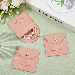 10 pochette en velours avec bouton pression&nbsp;ABAG-SP0001-42E