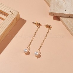 Orecchini pendenti con perle di conchiglia&nbsp;EJEW-JE05219