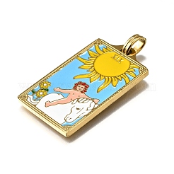 Tarot 304 Edelstahl Emaille Anhänger&nbsp;STAS-M119-07F-G