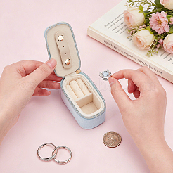 Mini boîte à bijoux en velours avec fermoirs en alliage&nbsp;AJEW-WH0886-77B