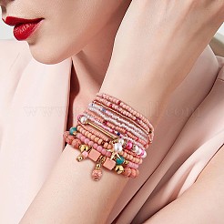 11 Stück Boho Saatperlen Stretch-Armbänder Set&nbsp;JB736A
