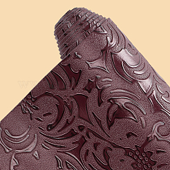 1 foglio di tessuto in similpelle con motivo floreale in rilievo&nbsp;DIY-CL0002-19B