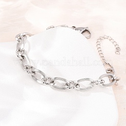 Bracciali a catena con maglie ovali in acciaio inox 304 da 8 mm&nbsp;SA-CBA725A-27P