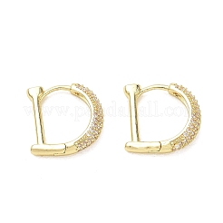Pendientes de aro de circonio cúbico de micro pave de latón&nbsp;KK-CBA30C7-23G