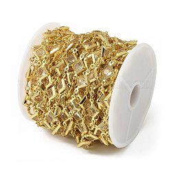 Catene a maglie romboidali in ottone e vetro&nbsp;CHC-R001-05G-04