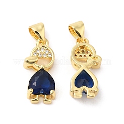 Ciondoli in vero ottone placcato oro 16k con micro pavé di zirconi&nbsp;ZIRC-L103-050G