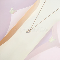 Colliers avec pendentif initial en argent sterling plaqué rhodium&nbsp;JN900A
