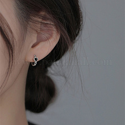 Pendientes de aro de latón esmaltado con forma de corazón&nbsp;FS-WG22EC0-01