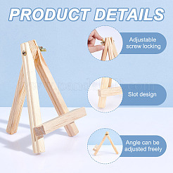 Cavalletto triangolare in legno pieghevole&nbsp;WOOD-WH0034-52A