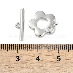 Messing Micro Pave klare Zirkonia Knebelverschlüsse&nbsp;KK-K391-19P