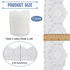 5 yard di pizzo ricamato con fiori in poliestere&nbsp;OCOR-GF0004-38A