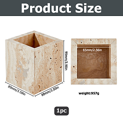 Portaoggetti rettangolare in marmo per il bagno&nbsp;AJEW-WH0880-74B-01