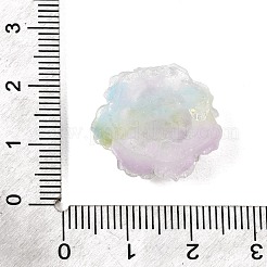 Cabochons en résine opaque bicolore et poudre pailletée&nbsp;RE-CBA7537-04A