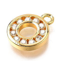 Ottone micro spianare pendenti zirconi&nbsp;LS-KK-D385-02G-02