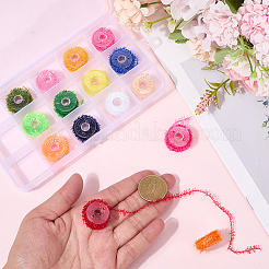 15 rouleau de 15 couleurs de velours guirlande chenille ligne cristal flash cactus chenille&nbsp;AJEW-SP0004-12
