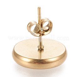 Engastes de aretes de acero inoxidable 304 con revestimiento iónico (IP)&nbsp;STAS-K202-05E-G