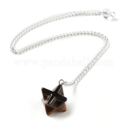 Natürlicher Tigerauge-Anhänger Wünschelrutenpendel&nbsp;G-Q016-04G