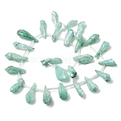 Chapelets de perles de cristal de quartz naturel électrolytique&nbsp;G-G890-A-12