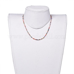 Collares de abalorios de cristal facetado&nbsp;NJEW-JN02553-04
