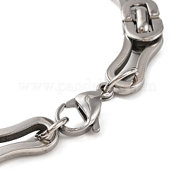 Anlaufgeschützte 201 Edelstahl-Kettenarmbänder im Königskettenstil&nbsp;BJEW-B078-96P