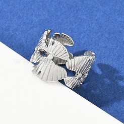 Bagues de manchette ouvertes réglables en acier inoxydable 304 pour femmes&nbsp;RJEW-K299-01P