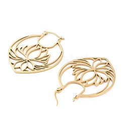 Boucles d'oreilles créoles en acier inoxydable 304&nbsp;EJEW-Q802-02G