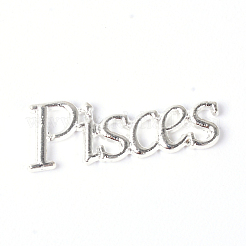 Douze constellations mot cabochons en alliage de zinc&nbsp;DIY-WH0224-36D