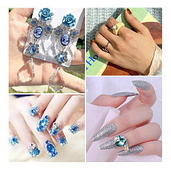 120 Stück 12 Farben transparente Strass-Cabochons mit spitzer Rückseite aus Kunstharz&nbsp;KY-CW0001-01