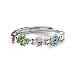 Verstellbare Messing-Fingerringe mit Mikropflaster und Zirkonia für Damen&nbsp;PW-WG0F96B-01