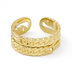 Anillo de acero inoxidable 304 con revestimiento iónico (IP) para mujer&nbsp;RJEW-C060-15G