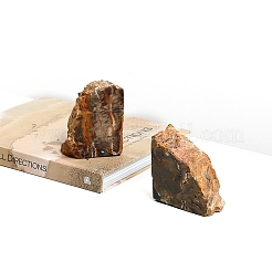 Serre-livres décoratifs en bois pétrifié naturel&nbsp;AJEW-H157-11