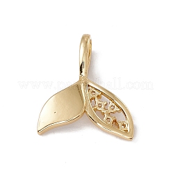 Pendentifs en résine époxy de zircone cubique transparente micro pave en laiton&nbsp;KK-G439-14G