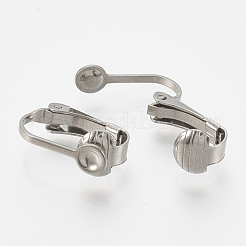 Montature per orecchini a clip in acciaio inossidabile 304 anti-ossidazione&nbsp;X-STAS-T037-01