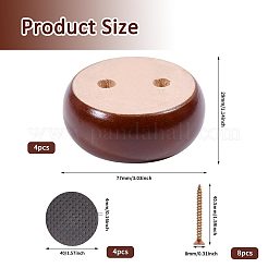 Runde Möbelbeine aus Holz&nbsp;FIND-WH0199-412C
