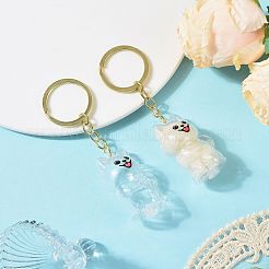 Porte-clés en fer et plastique&nbsp;KEYC-FZC0001-001B-G