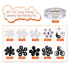 Kit per la creazione di set di gioielli a tema fai da te yin yang&nbsp;DIY-YW0004-67